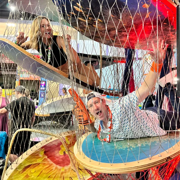Adults playing games