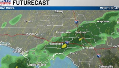 Looking gloomy and cooler on Monday ☁️
