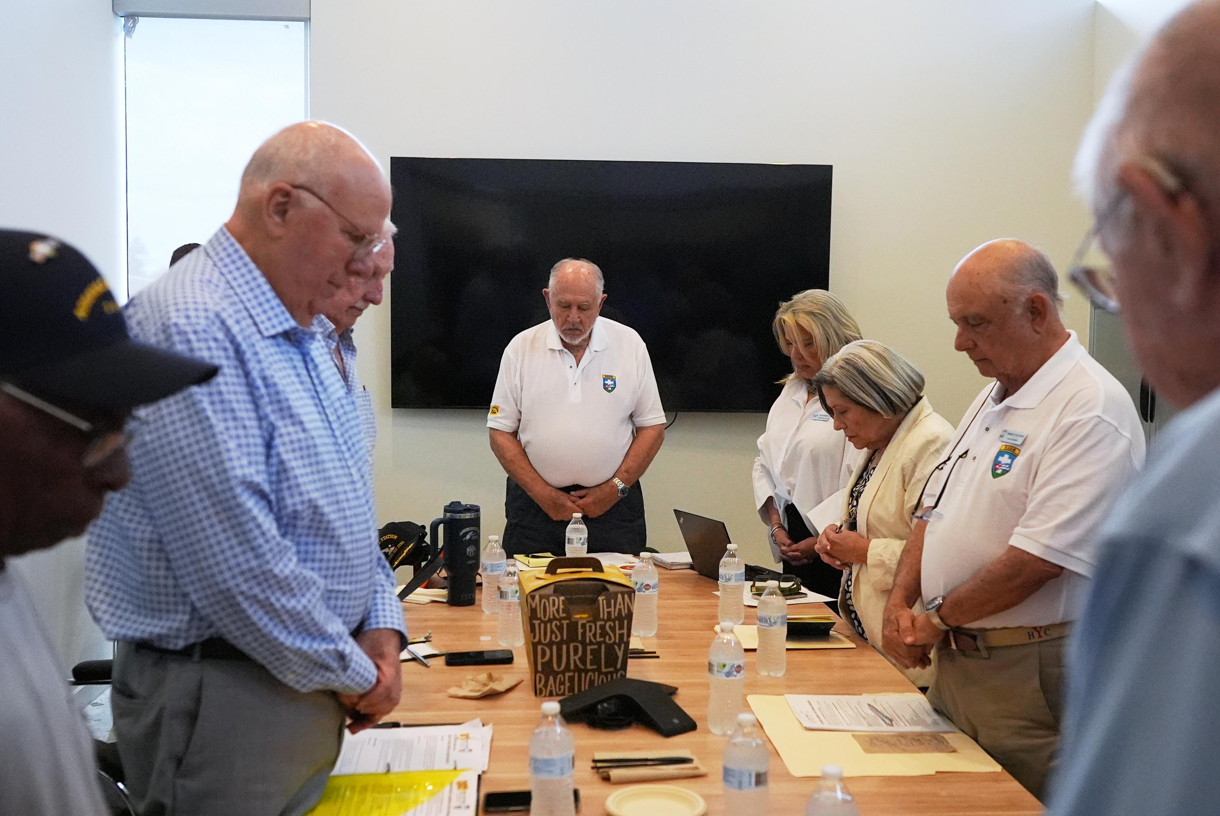 Rafael Montalvo, center, president of the Brigade 2506 Veterans Association,...