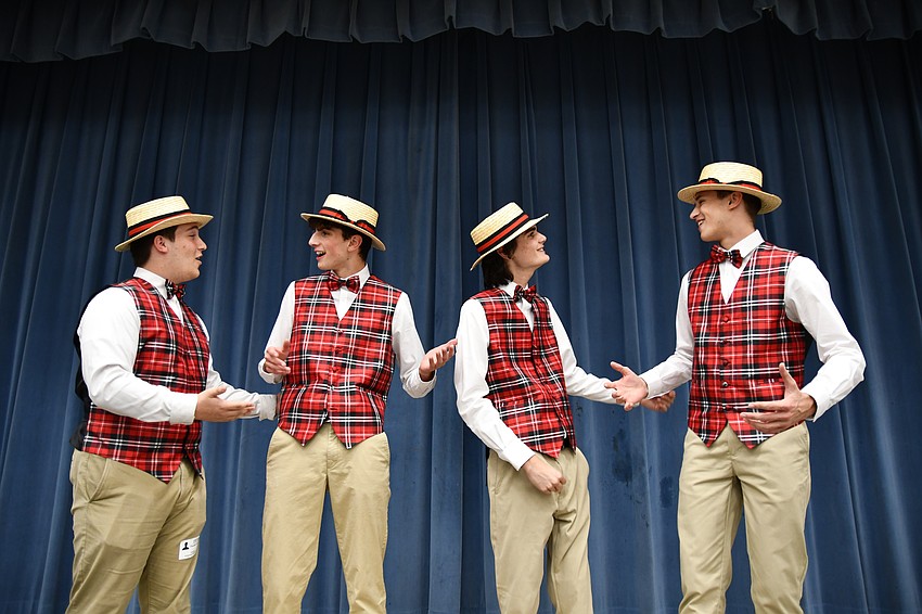 Windermere High School seniors Chandler Hall, George Kudmani, Connor Kelly and Andrew Rockefeller have worked tirelessly to ensure they are in sync with every note, pitch, movement and outfit choice.
