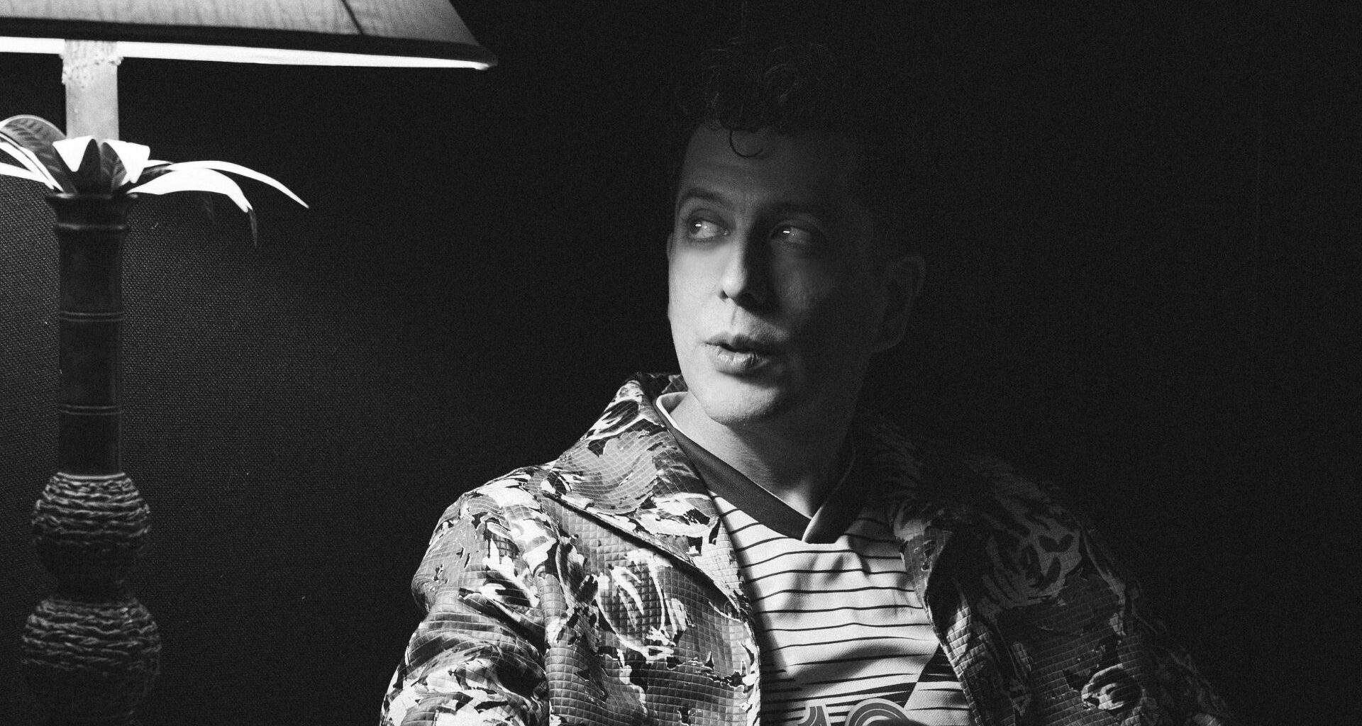 Black and white portrait of a Miami musician.