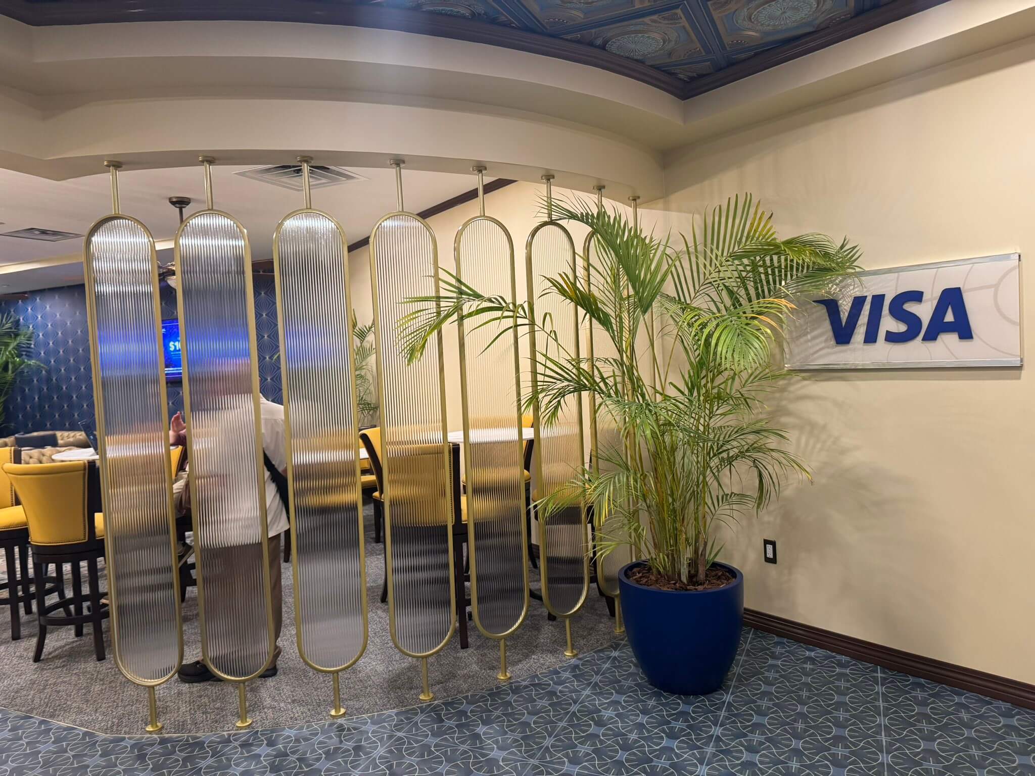 Epic Universe Visa Lounge interior 