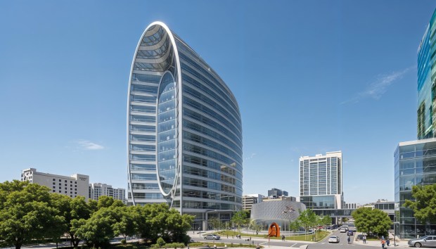 A rendering of the proposed design of a new City Hall by Fort Lauderdale City Hall Partners.