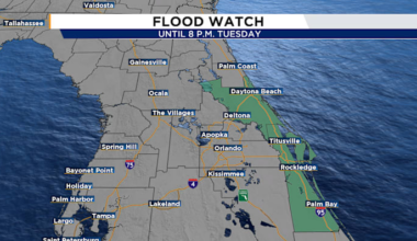 Flood watch issued for parts of Central Florida