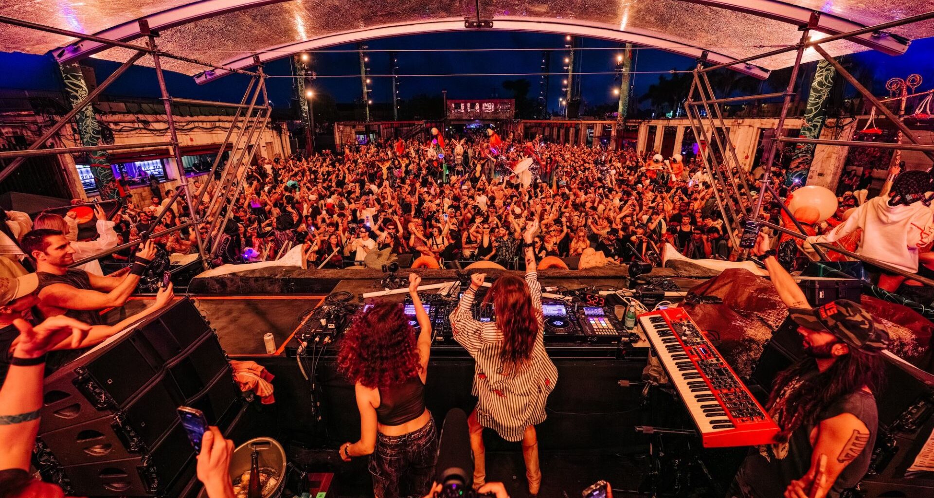 Photo of people at a party in Miami during Miami Music Week