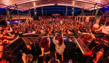 Photo of people at a party in Miami during Miami Music Week