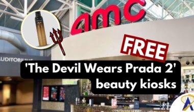 Free 'The Devil Wears Prada 2' beauty kiosk in Orlando AMC Theater Disney Springs