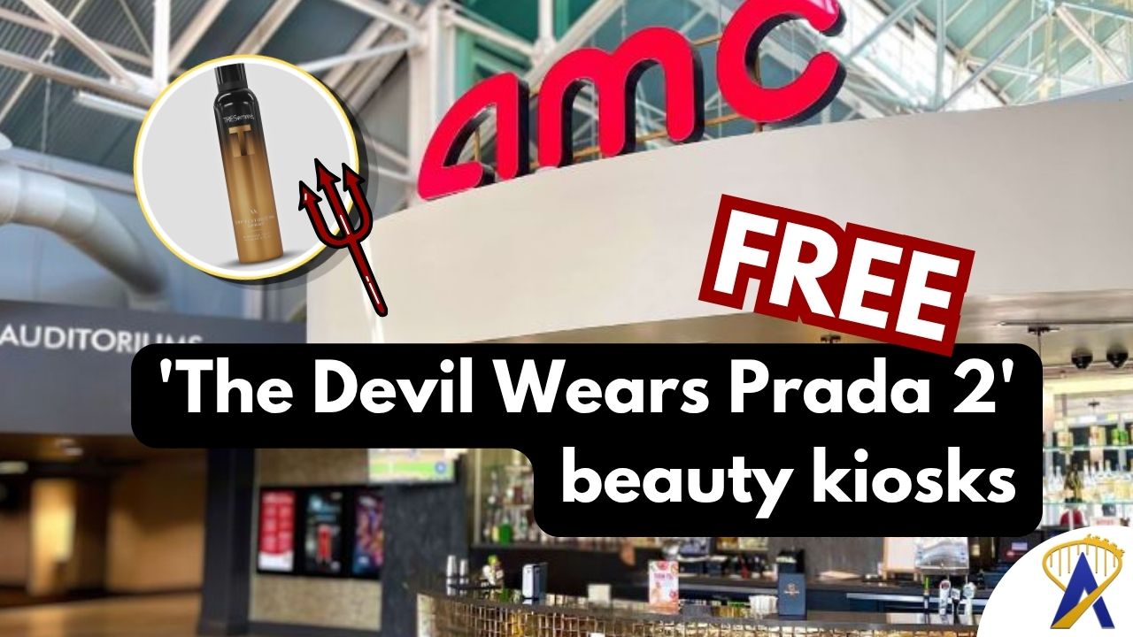 Free 'The Devil Wears Prada 2' beauty kiosk in Orlando AMC Theater Disney Springs