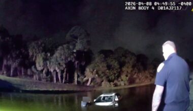 Elderly man and woman rescued from partially submerged car in Port St. Lucie