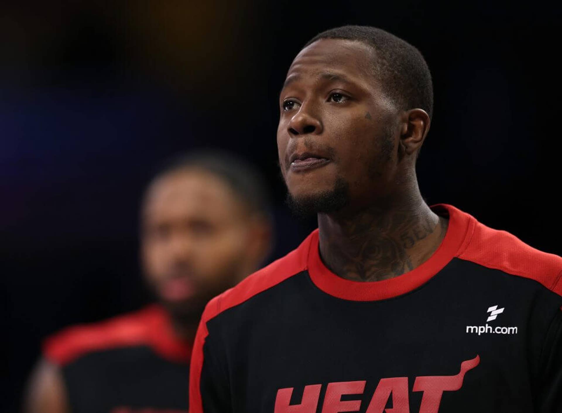 Terry Rozier is seen during warm up before the game against the Los Angeles Lakers in Los Angeles, California.