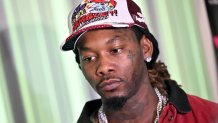 NORCROSS, GEORGIA - DECEMBER 20: Rapper Offset attends the 4th Annual Toys 4 The Nawf Christmas Charity event on December 20, 2025 in Norcross, Georgia. (Photo by Paras Griffin/Getty Images)