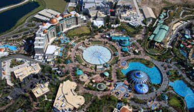 Epic Universe aerial update in April 2026