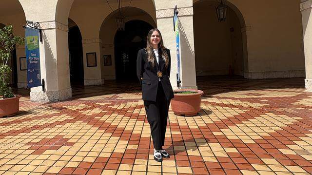 Nicole Tallman is Miami-Dade County’s new poet laureate. She poses a for a photo on Wednesday, April 1, 2026, outside the county’s Main Library in downtown Miami, where Mayor Daniella Levine Cava announced her selection for the honorary post. Tallman works in Levine Cava’s office as chief of staff to a top deputy of the mayor, Chief Operating Officer Jimmy Morales. Nicole Tallman is Miami-Dade County’s new poet laureate. She poses a for a photo on Wednesday, April 1, 2026, outside the county’s Main Library in downtown Miami, where Mayor Daniella Levine Cava announced her selection for the honorary post. Tallman works in Levine Cava’s office as chief of staff to a top deputy of the mayor, Chief Operating Officer Jimmy Morales.