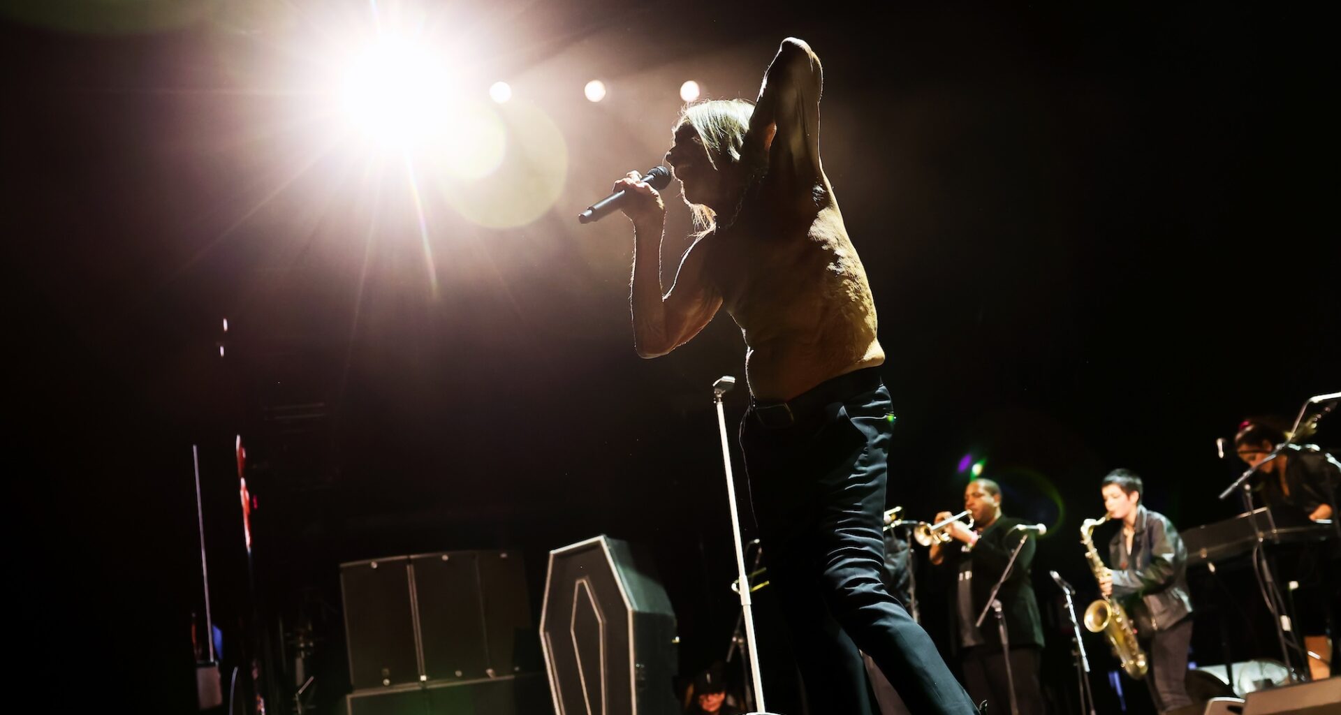 Photo of Iggy Pop performing at the Mojave Tent during the 2026 Coachella Valley Music and Arts Festival at Empire Polo Club on April 12, 2026 in Indio, California.