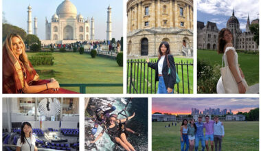 FSU students Aman Myrsten, Mia Hicks, Carissa Tse and John Jimenez participated in international experiential learning opportunities within the last year.