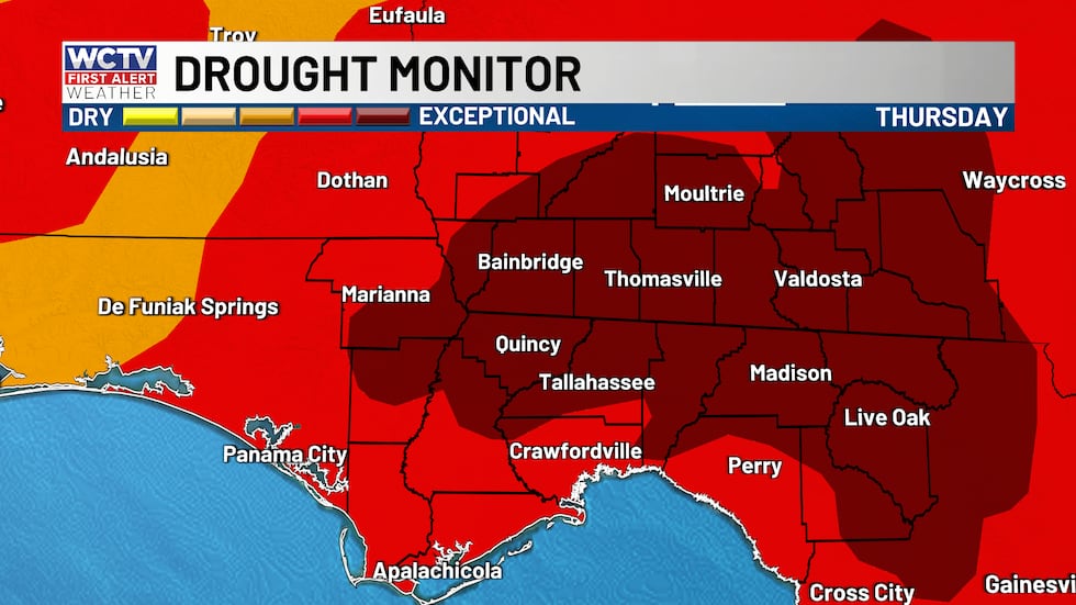 The latest drought monitor shows an expansion of the exceptional drought in the region.