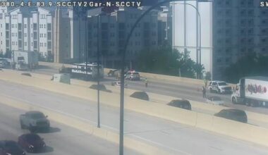 Rollover crash shuts down I-4 westbound in downtown Orlando, firefighters say