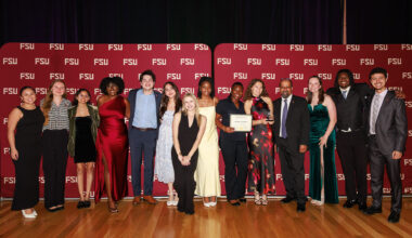 S.T.A.R.S. Alliance students pose for a photo after being named the Mary B. Coburn Organization of the Year