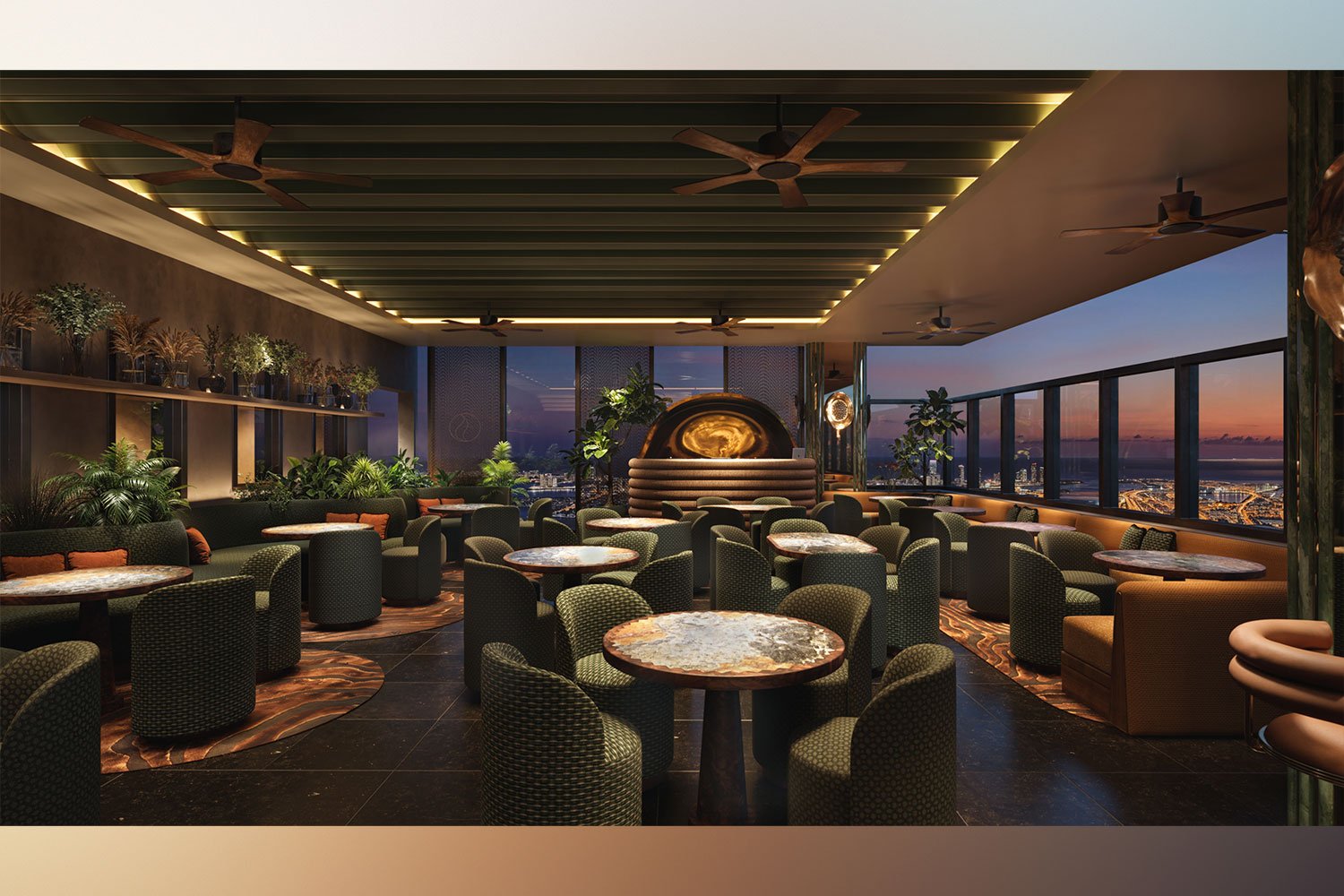 Renders for Hoño Japanese restaurant planned for E11even Club Hotel & Residences in Miami’s Park West