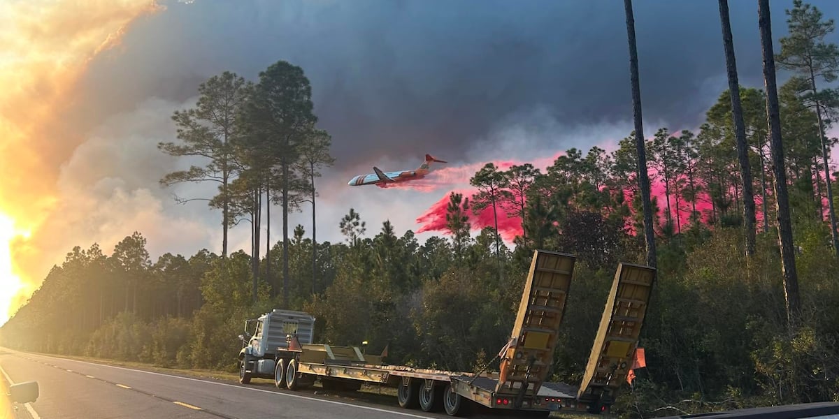 U.S. Forest Service says 50% of wildfire that crossed into South Georgia is contained, covers nearly 4K acres