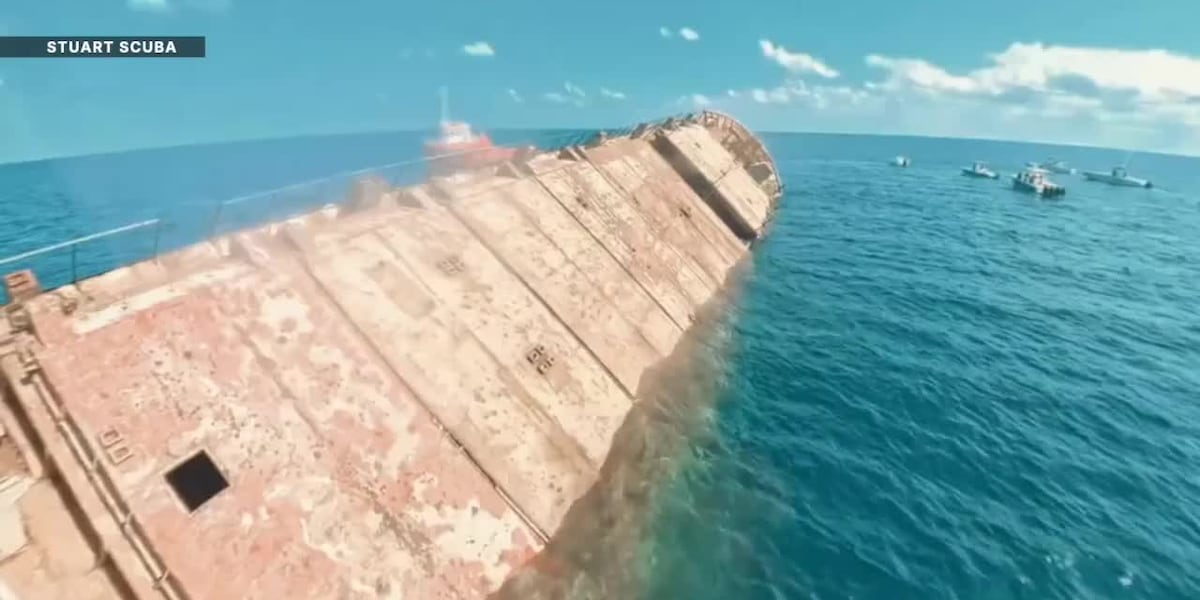 Martin County sinks a 227-foot ship to create the new Boo McCulley artificial reef for local marine life