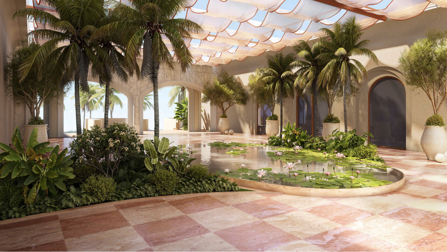 A rendering of the inside of the proposed "Pier Park" development included in documents provided to the Miami Beach Planning Board on Feb. 3, 2026.