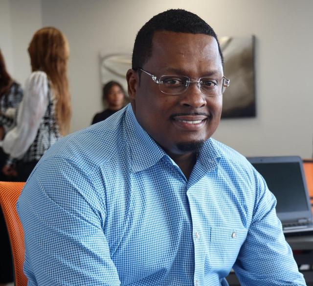 Ted Lucas, founder of Technoloij, is photographed at the Innovation Lab which help create at FMU. Black tech had a moment of rejoice on Thursday, January 26, 2023, when Florida Memorial University launched its Innovation Lab and Technoloij founder Ted Lucas announced his nonprofit’s launch alongside collaborator Chandler Malone in Miami Gardens, Florida.