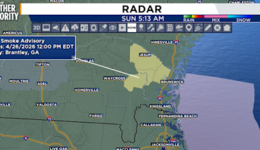 Warm Sunday, wind shift and hazy skies ahead of front in northeast Florida, southeast Georgia