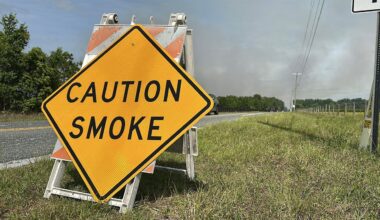 The National Weather Service has issued a fire weather warning for several counties, including Lake County where crews were working to contain a 120-acre brush fire in Umatilla on Monday. (Spectrum News/Nick Allen)
