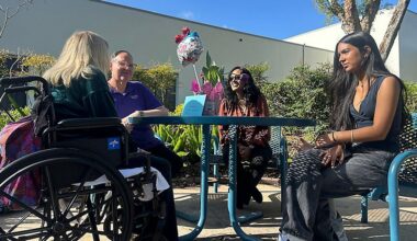 Vaido Jagmohan visits Nancy Vendur with her "Celebration Impact," an initiative she began to reach seniors in nursing homes who don't have many family member visits. (Spectrum News)