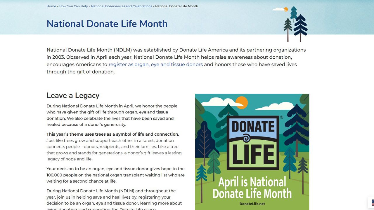 The Hillsborough County Tax Collector’s Office is launching National Donate Life Month with a meaningful tribute. (National Donate Life Month)