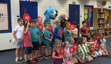 Students at Gilchrist Elementary participate in ‘Lauren’s Kids’ annual statewide walk to promote safety