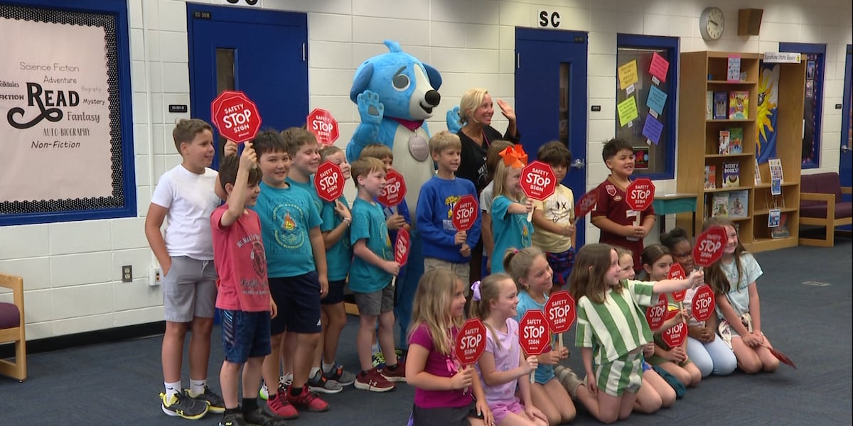 Students at Gilchrist Elementary participate in ‘Lauren’s Kids’ annual statewide walk to promote safety