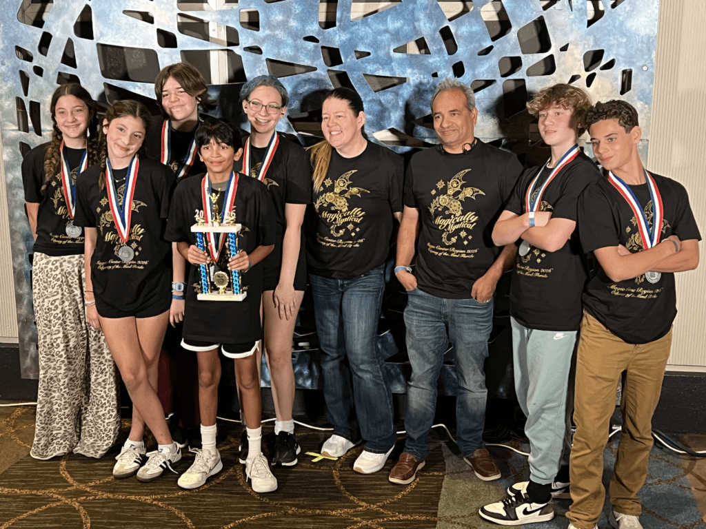 A group of high school students