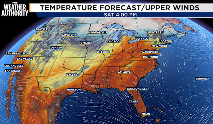 Near-record highs possible before a front brings much cooler temperatures