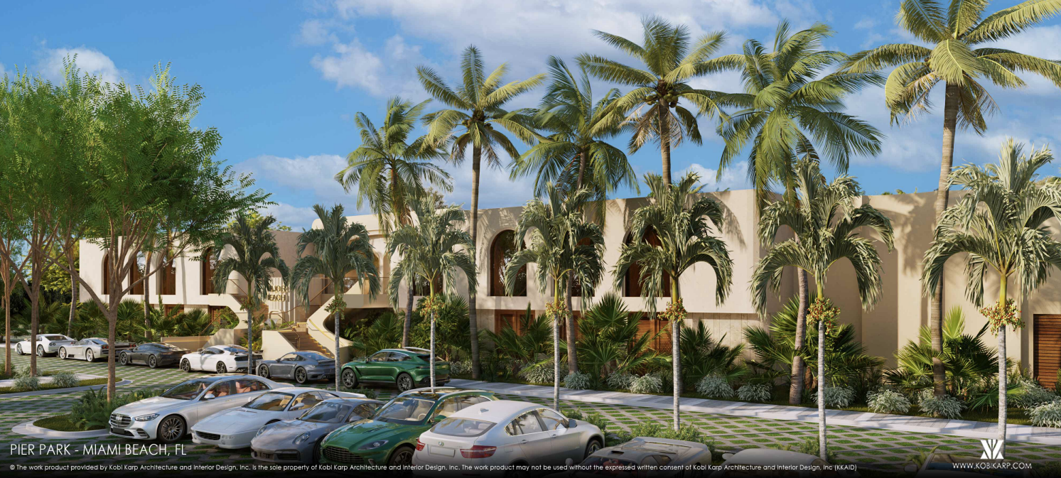 A rendering of the front of the proposed "Pier Park" development included in documents provided to the Miami Beach Planning Board on Feb. 3, 2026.
