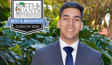 Poets&Quants For Undergrads - 2026 Best & Brightest Business Major: Robert Anthony Perez, University of Miami (Herbert)