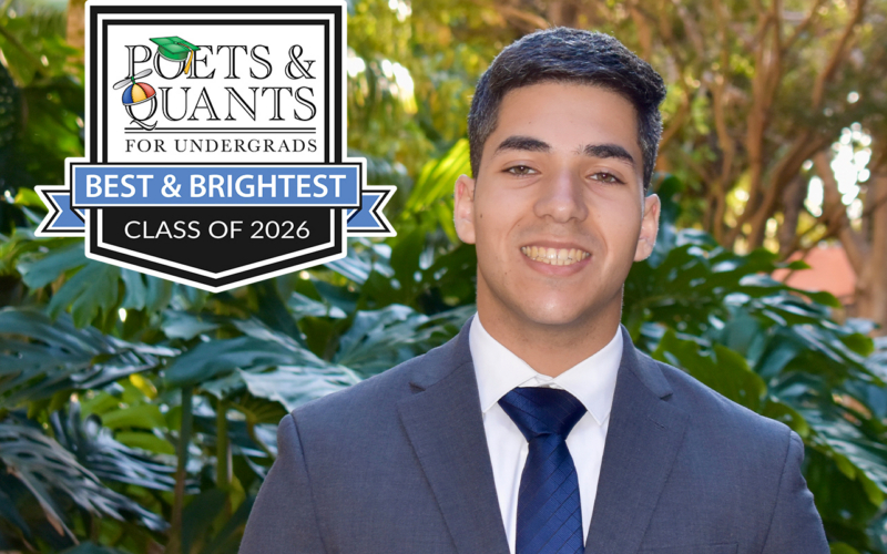 Poets&Quants For Undergrads - 2026 Best & Brightest Business Major: Robert Anthony Perez, University of Miami (Herbert)