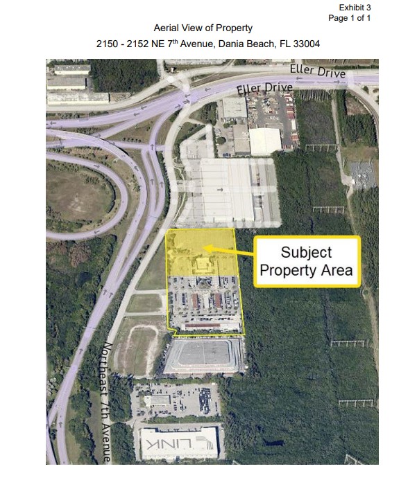 The land in question is just south of I-595 and east of U.S. 1, near Broward's airport and seaport.