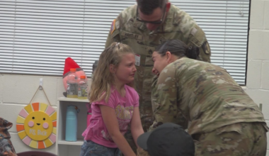 Soldier surprises niece with tearful classroom reunion at Desoto Trail Elementary