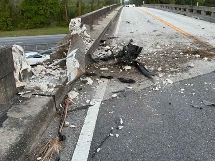 Nassau County overpass closed indefinitely because of Sunday morning crash