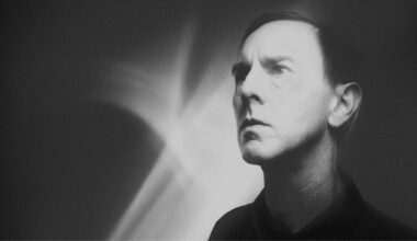 Black and white portrait of Richie Hawtin