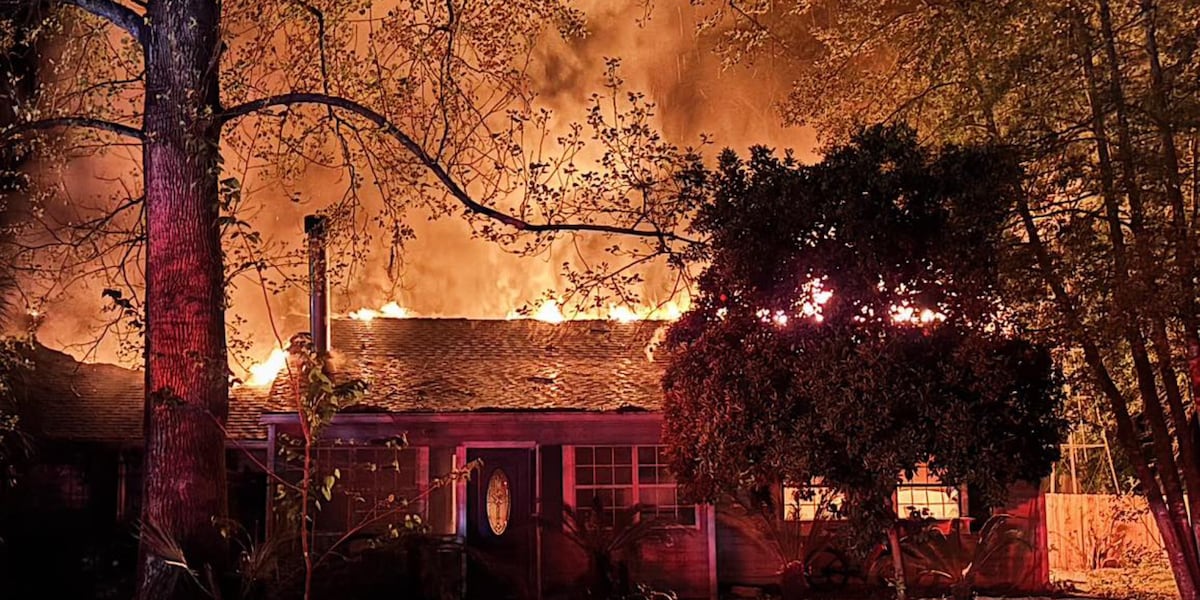 Tallahassee single-story home catches fire Tuesday night, no injuries reported, TFD says