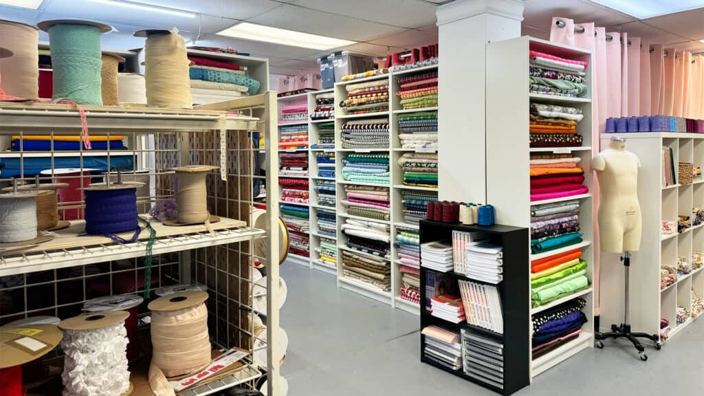 The interior of a sewing shop