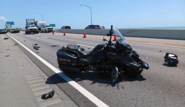 Man dies after motorcycle crash on Skyway Bridge, FHP says