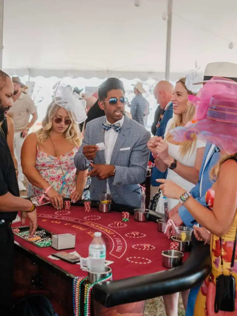 People at a Kentucky Derby party