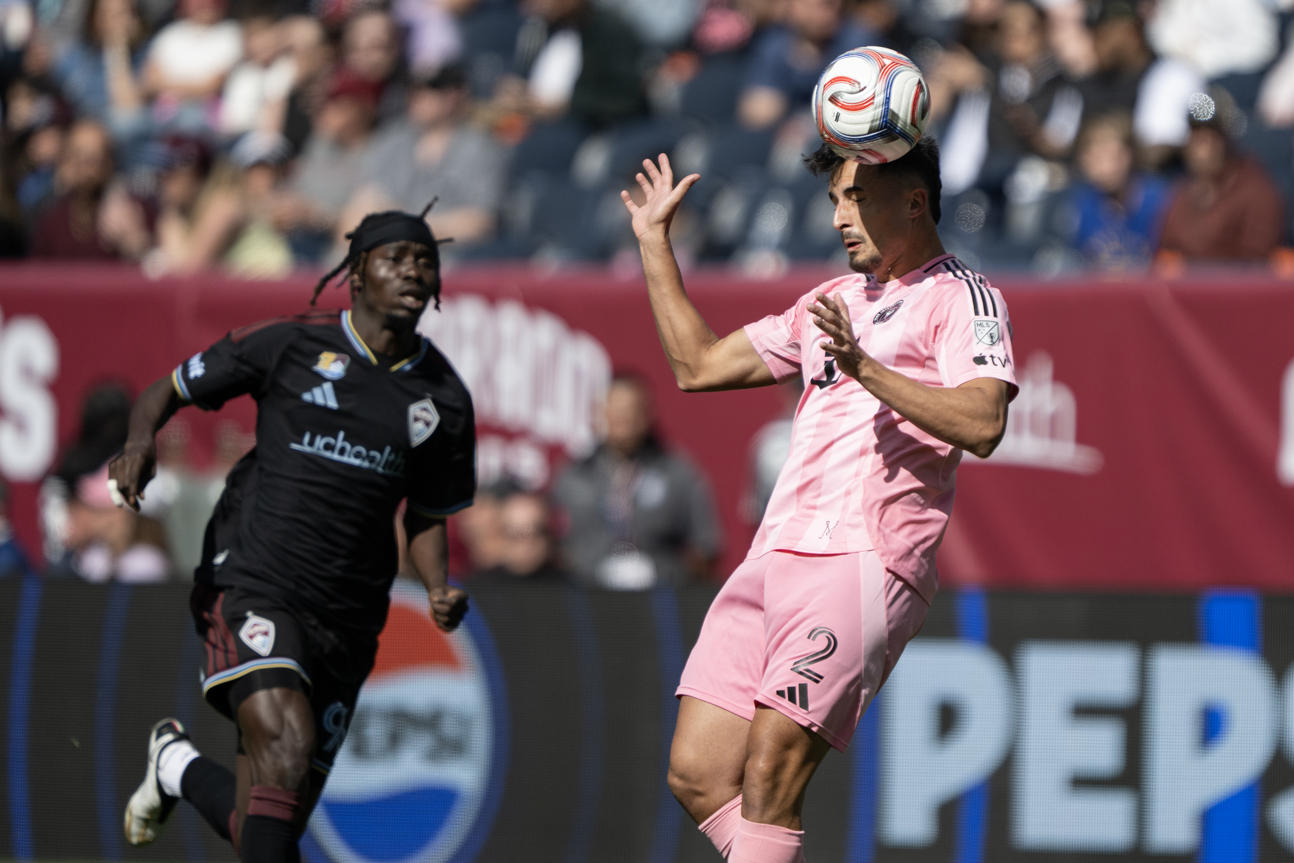 Defender Gonzalo Luj\xc3\xa1n (2) of the Inter Miami CF heads...