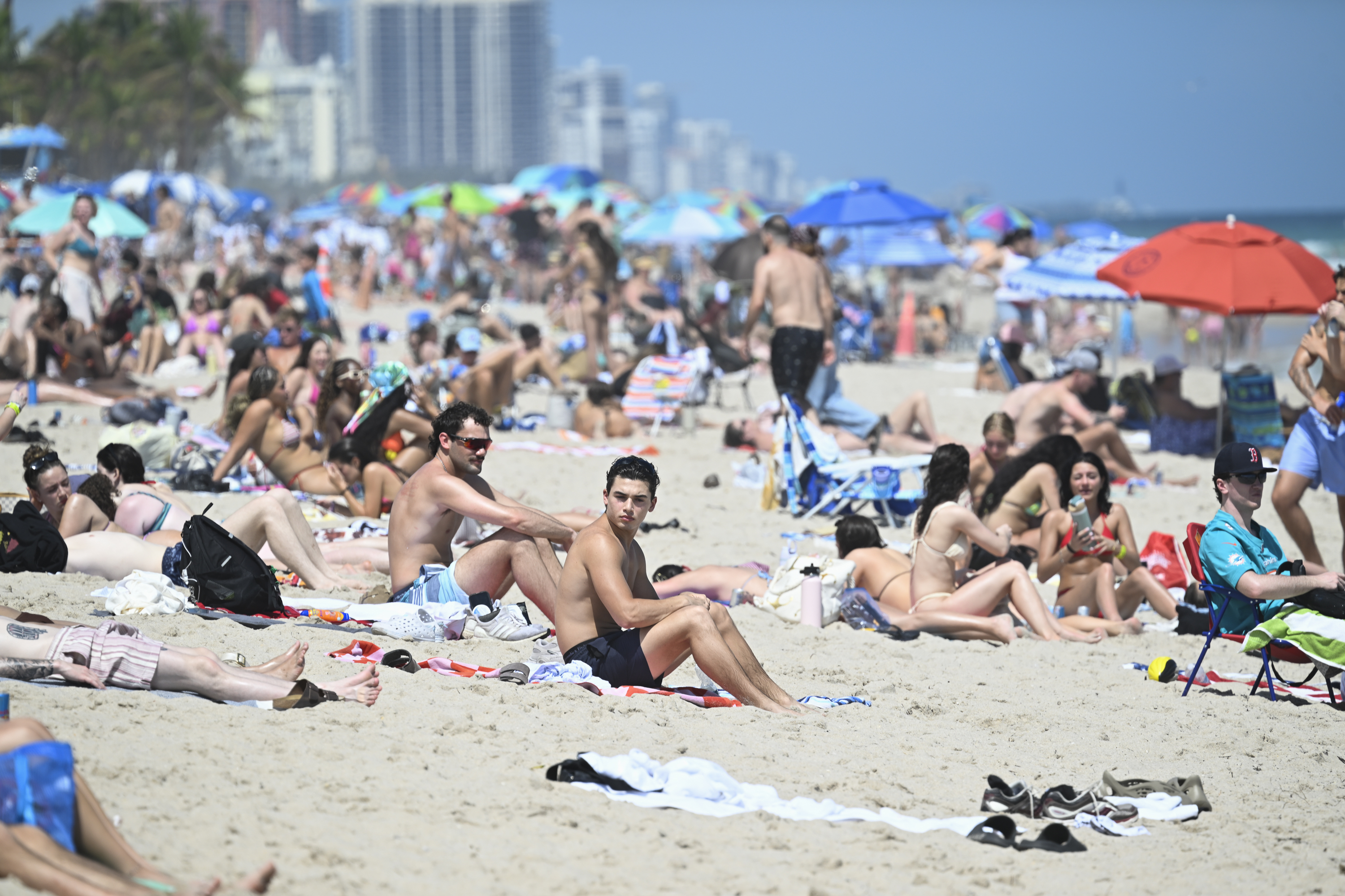 Spring Break on Fort Lauderdale beach in Fort Lauderdale on Saturday, March 14, 2026. (Michele Eve Sandberg/Contributor)