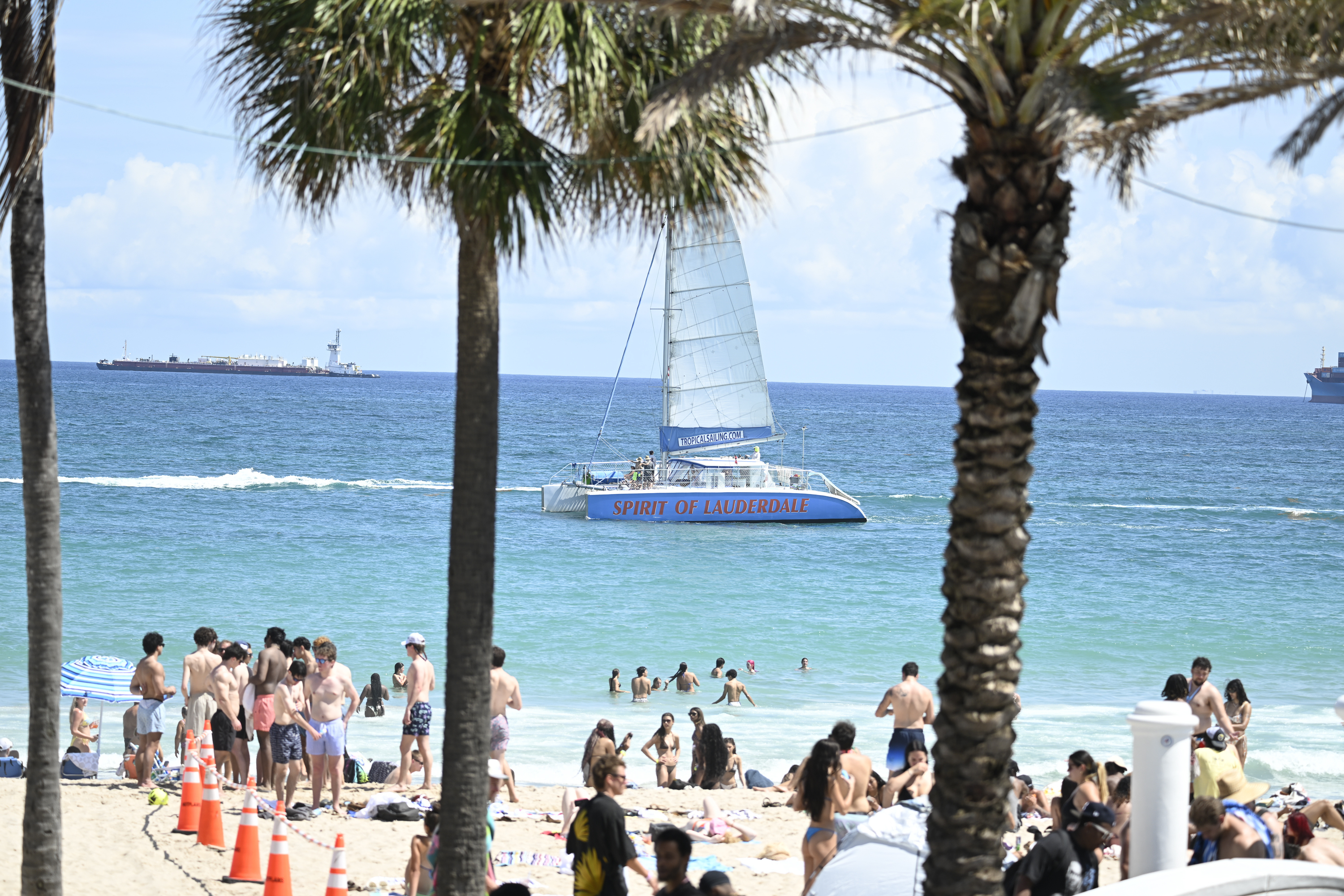 Spring Breakers flock to Fort Lauderdale beach on March 14. (Michele Eve Sandberg/Contributor)