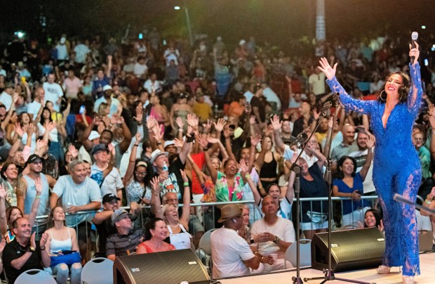 Melina Almodóvar will be back to host Hollywood Salsa Fest on Saturday at the ArtsPark in downtown Hollywood. (Hollywood Salsa Fest/Courtesy)